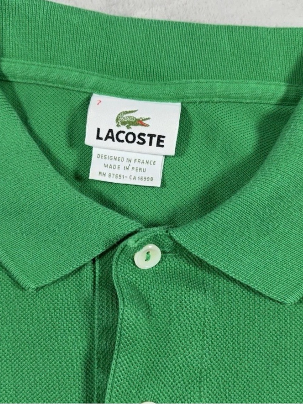 Lacoste Polo Shirt in Bright Green with Embroidered Crocodile